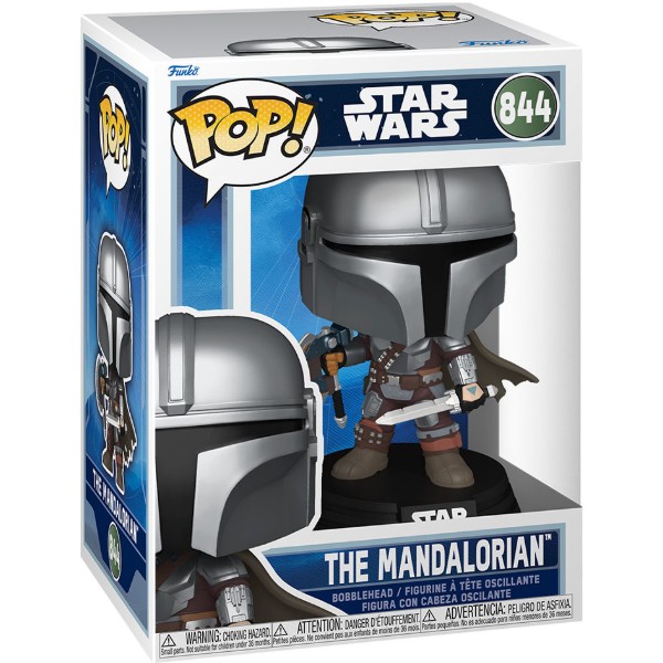 Фото - Коллекционная фигурка FUNKO POP! серии Мандалорец и Грогу - МАНДАЛОРЕЦ С ОРУЖИЕМ (90824)